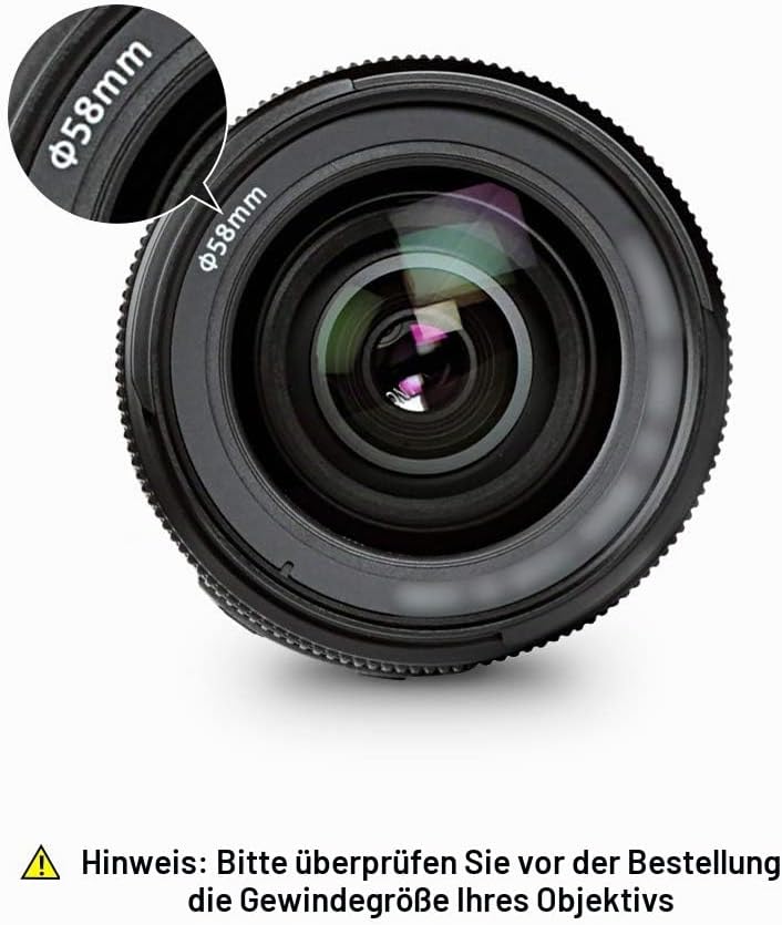 JJC 58 mm Variabler Sternfiltersatz (4 Punkte, 6 Punkte und 8 Punkte) Kompatibel mit Canon EOS 90D 8