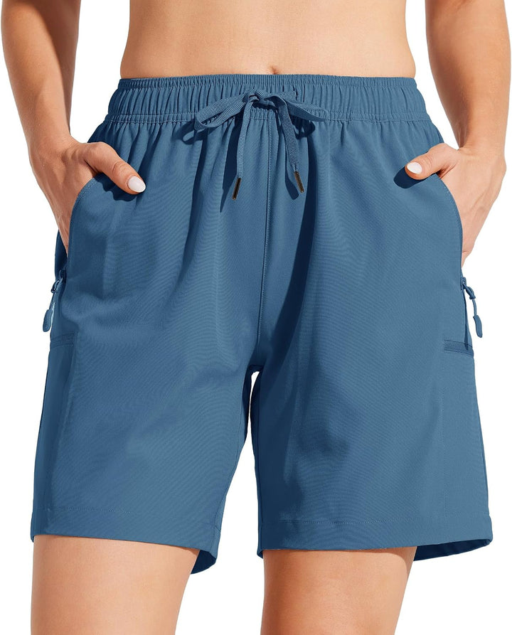 WILLIT Damen Cargo Shorts schnelltrocknend Wandern aktiv Shorts leichte Sport Sommer Shorts mit Tasc