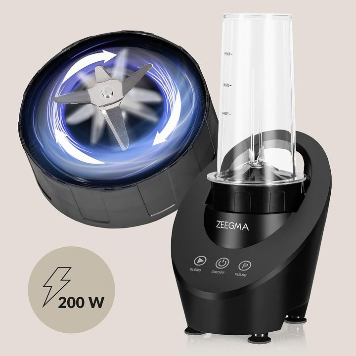 ZEEGMA VITAMINE FERRO Elektrischer Mixer für Cocktails und Smoothies, Magnetantriebstechnologie, 200
