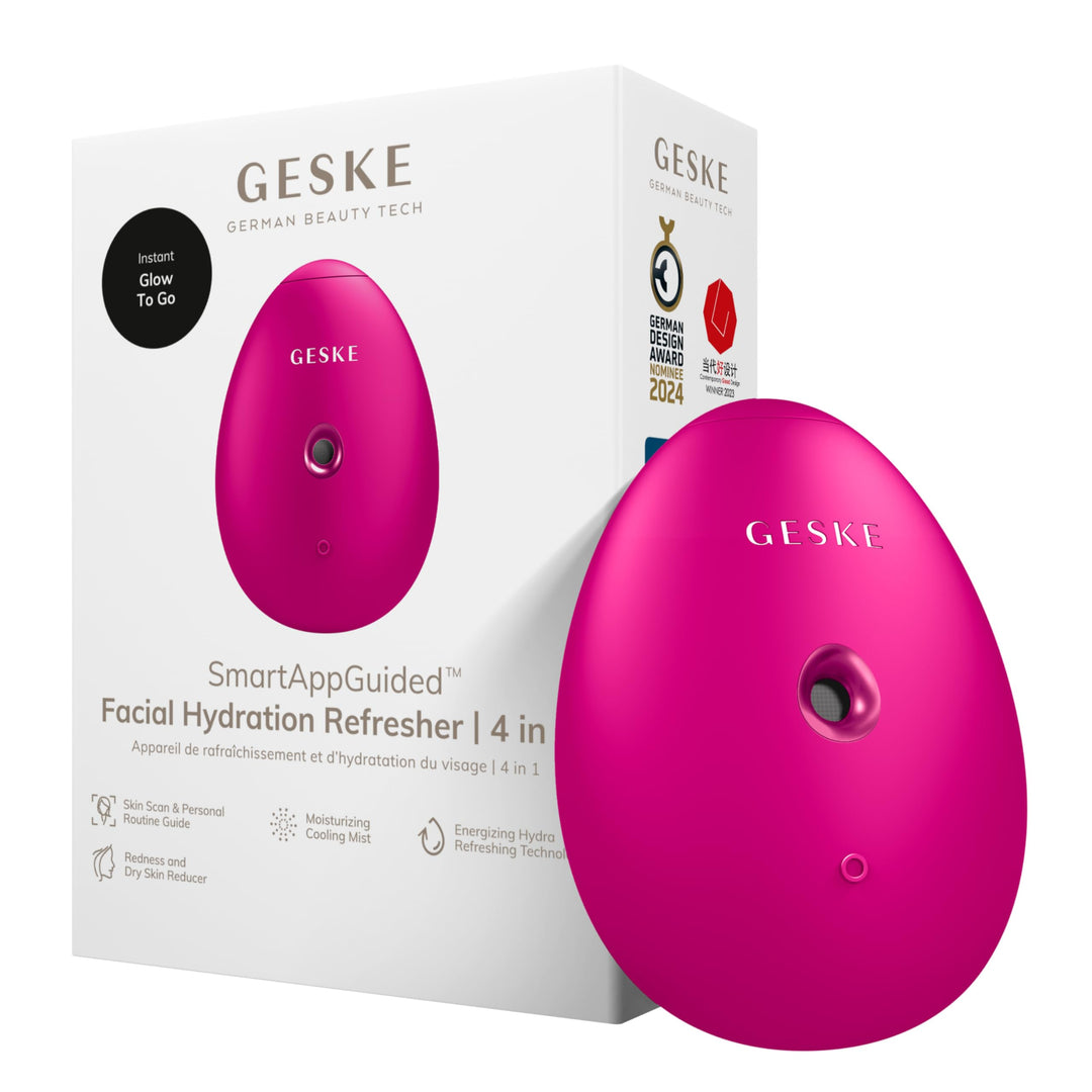 GESKE | SmartAppGuided™ Facial Hydration Refresher | 4 in 1 | Wasserzerstäuber | Gesichtsdampfer | W