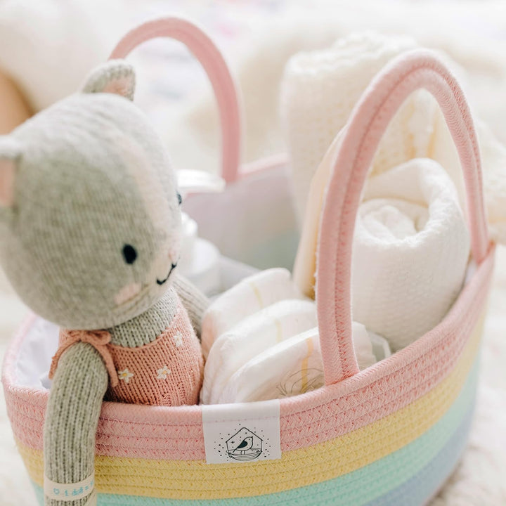 OrganiHaus Wickelkorb – Windel Organizer, Babykorb, Wickelorganiser, Windelkorb Baby, Windel Caddy,