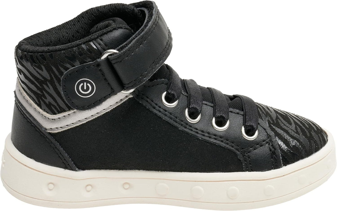 Geox Mädchen J Skylin Girl Sneaker 24 EU Black Dk Pink, 24 EU Black Dk Pink