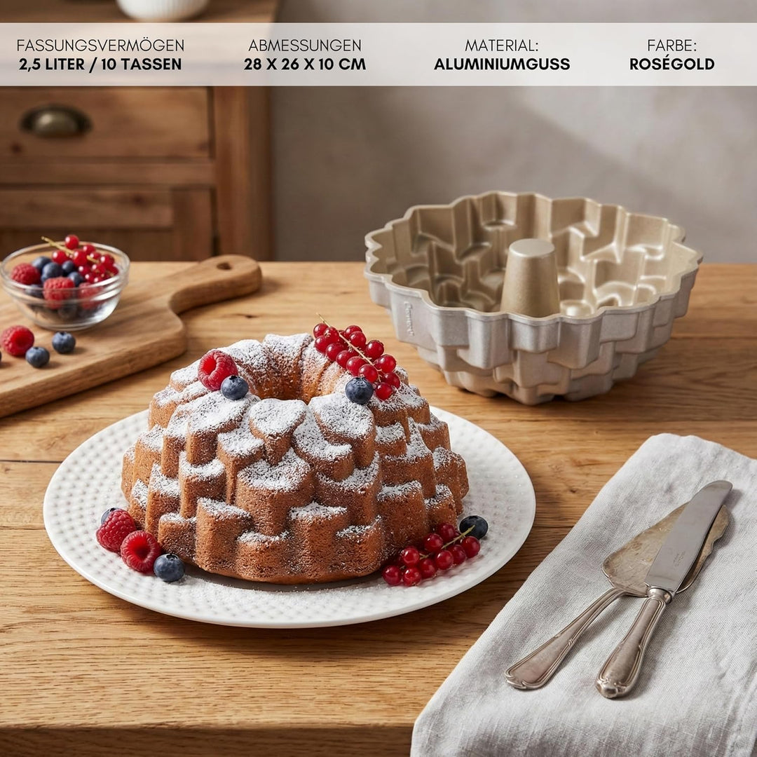 Erreke Gugelhupfform, Professionelle Qualität Kuchenform, Gugelhupf Backform, Sehr Widerstandsfähig,