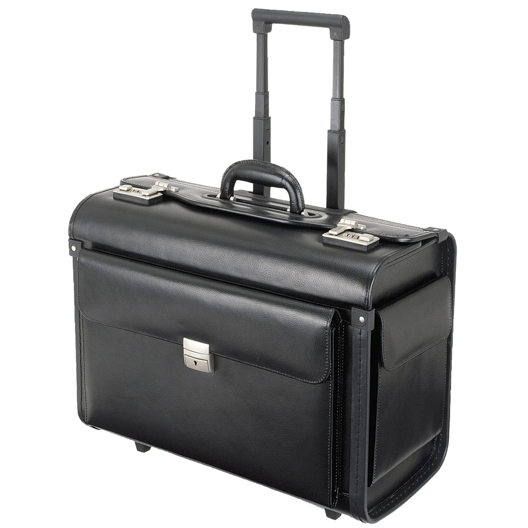 ALASSIO 92705 Pilotenkoffer Silvana, Businesskoffer aus echtem Leder, Geschäftskoffer mit arretierba