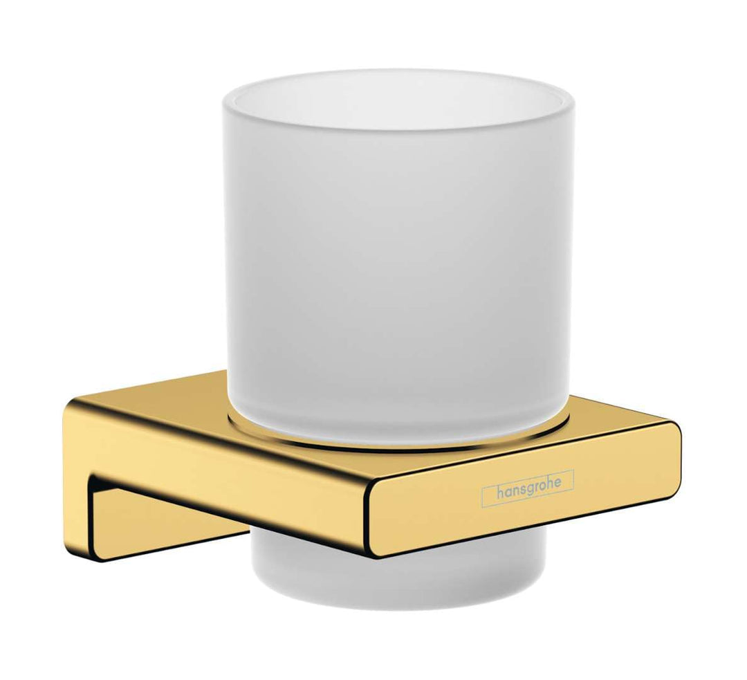 hansgrohe Zahnputzbecher AddStoris, Zahnbürstenhalter, Polished Gold Optic Polished Gold Optik, Poli