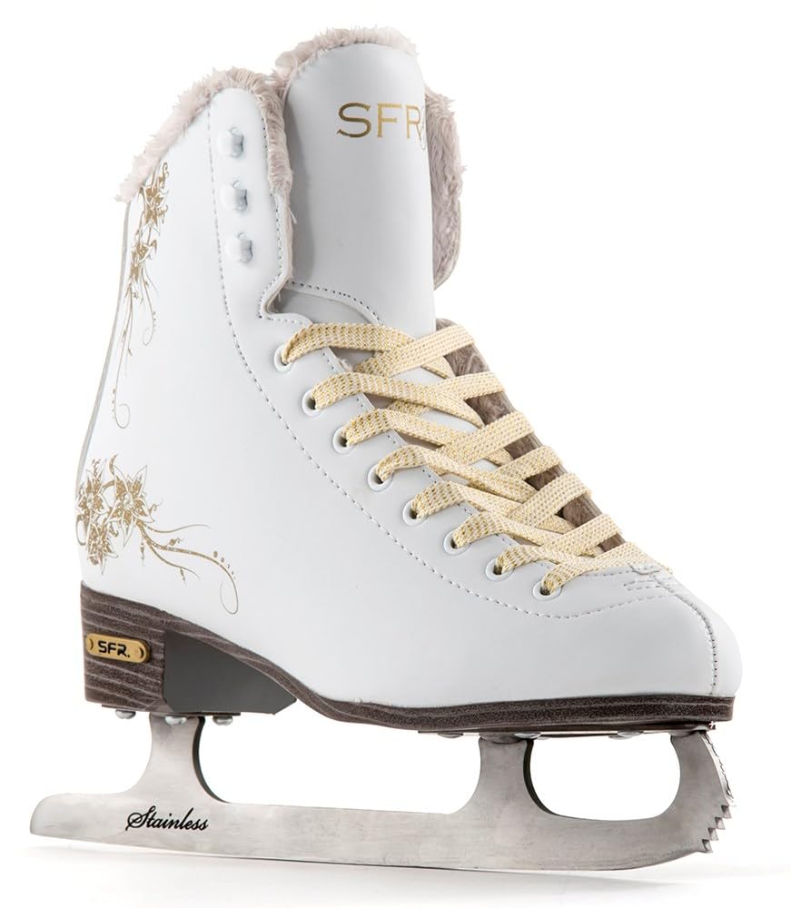 SFR Unisex Glitra Schlittschuhe 42 Weiss, 42 Weiss