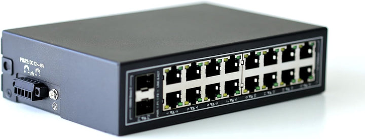 WIWAV WDH-16ET2GF-DC 10/100Mbps Nicht verwaltete 18-Port-Gigabit-Industrie-Ethernet-Switches mit DIN