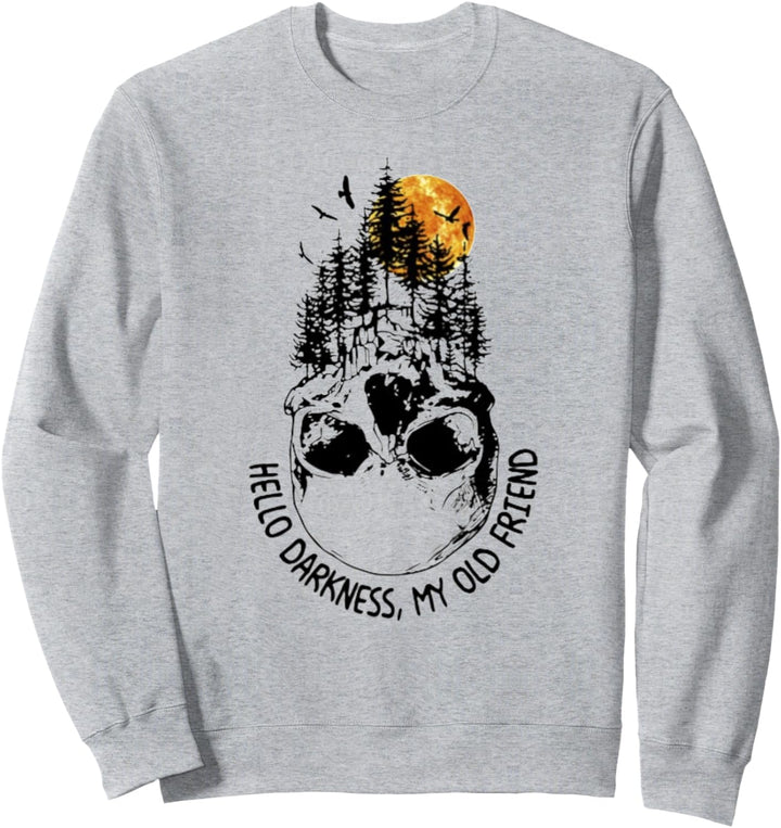 Hello Darkness My Old Friend Totenkopf Forest Sunset T-Shirt Sweatshirt