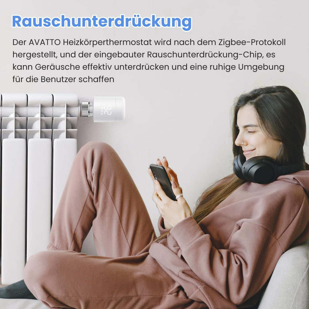 MIUCDA Smart Heizkörperthermostat Zigbee Smart Heizung Thermostat, Energiesparen, Programmierbarem,