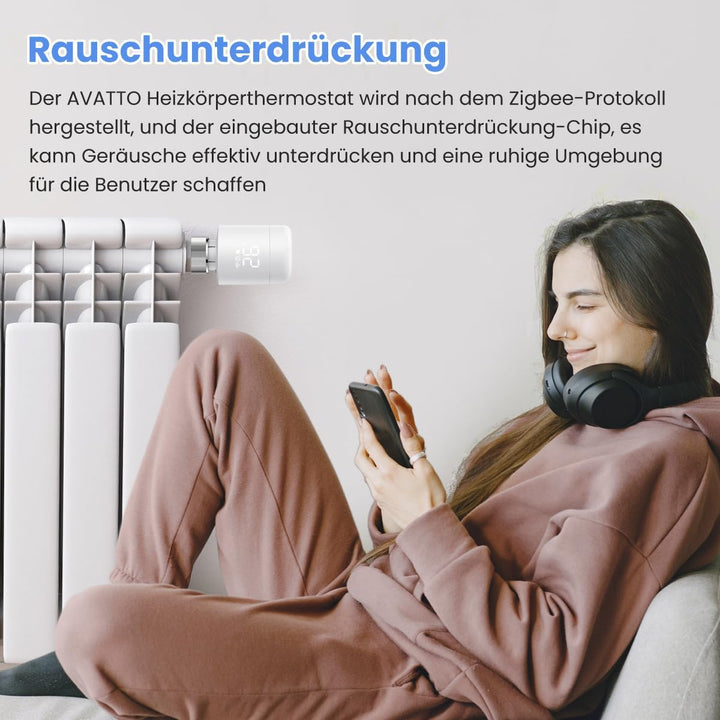 MIUCDA Smart Heizkörperthermostat Zigbee Smart Heizung Thermostat, Energiesparen, Programmierbarem,