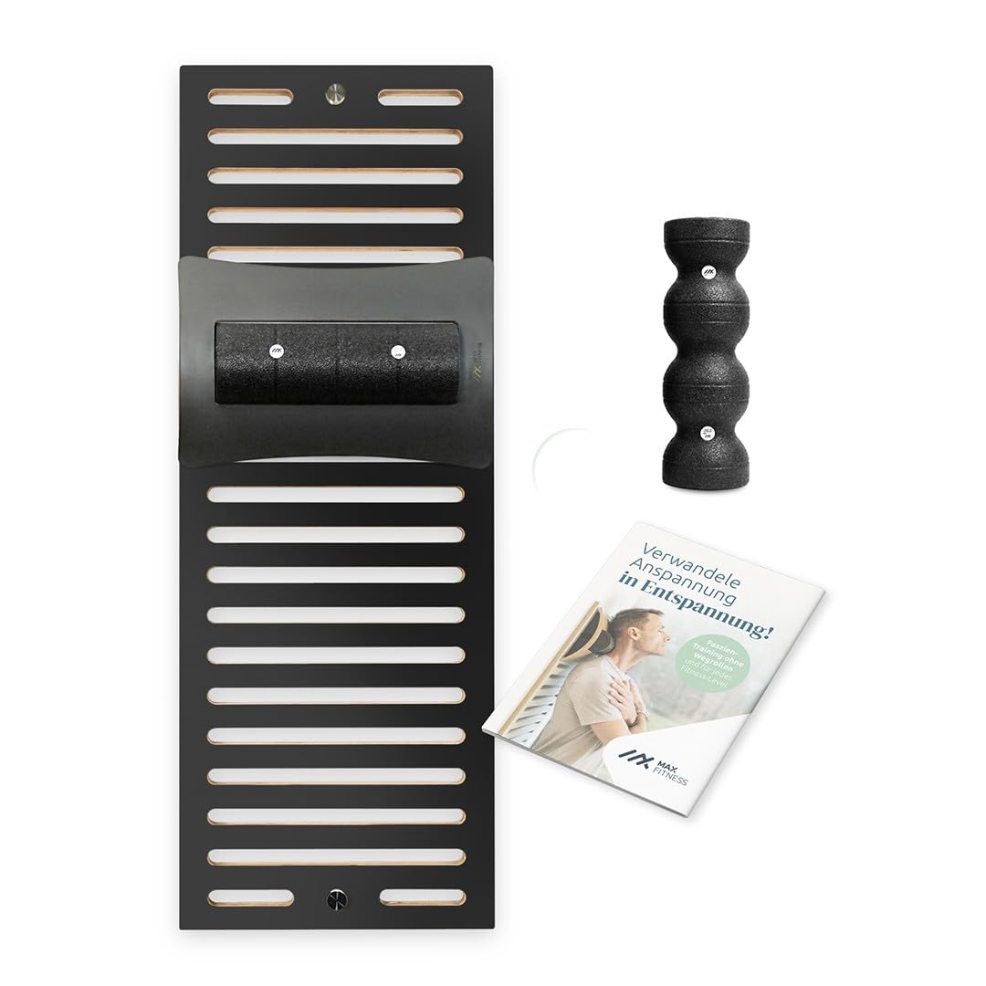 MaxFitness - Faszienrolle Set mit Wandhalterung Performance - inkl. LeanBoard & PickUp - 2 Foam Roll