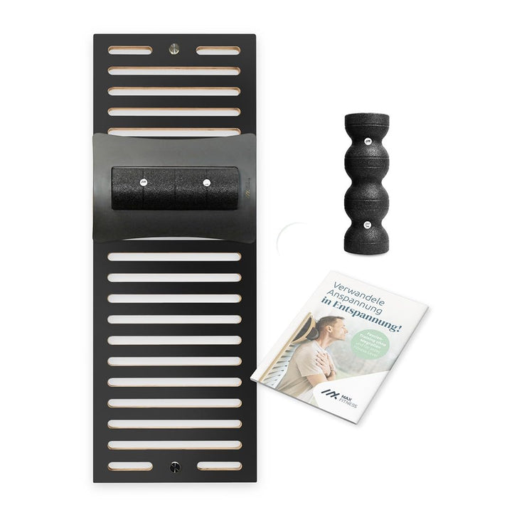 MaxFitness - Faszienrolle Set mit Wandhalterung Performance - inkl. LeanBoard & PickUp - 2 Foam Roll