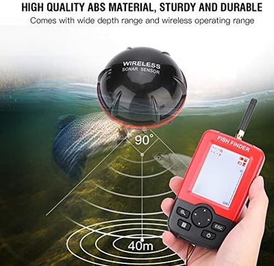 100 Mt ABS Fish Finder Wireless Sonar Sensor Echolot für Nachtfischen Wasserreservoir