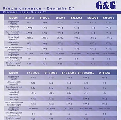 G&G E6000Y-1 6000g/0,1g Präzisionswaage Laborwaage Feinwaage Industriewaage Tischwaage Goldwaage