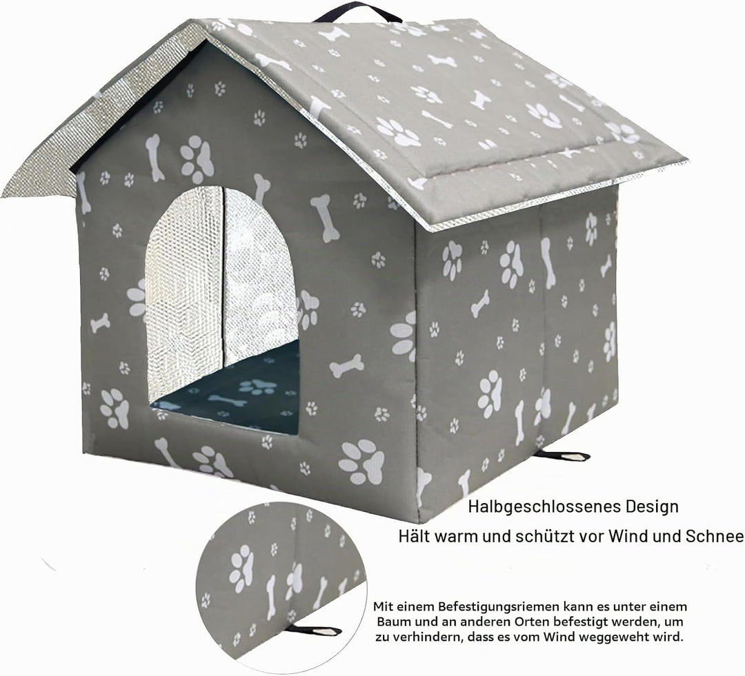 Katzenhaus Outdoor, Katzenhöhle für Draussen, Katzenhaus Für Draussen Winterfest Wasserdicht, Kombin