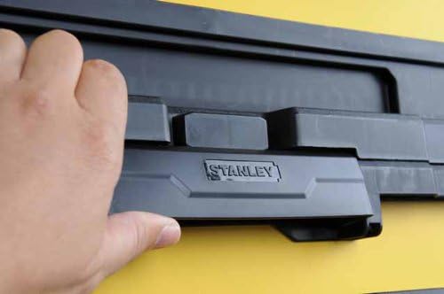 Stanley Rollende Werkstatt (aus Metall-Kunststoff, Werkzeugkoffer mit 1 Schublade, grosses Staufach,