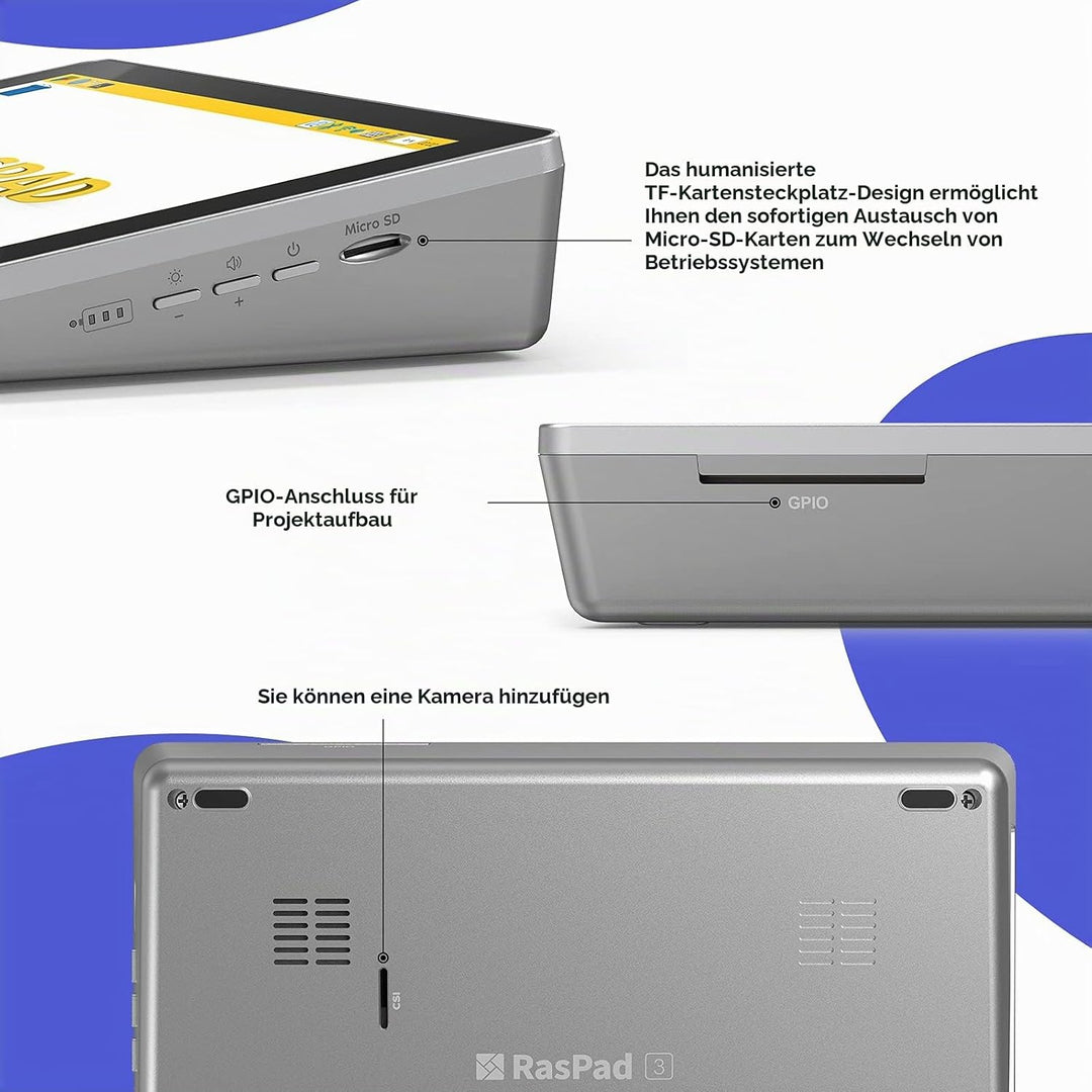 SUNFOUNDER RasPad 3.0 - EIN All-in-One für Raspberry Pi 4B Tablet mit 10,1" Touchscreen und integrie