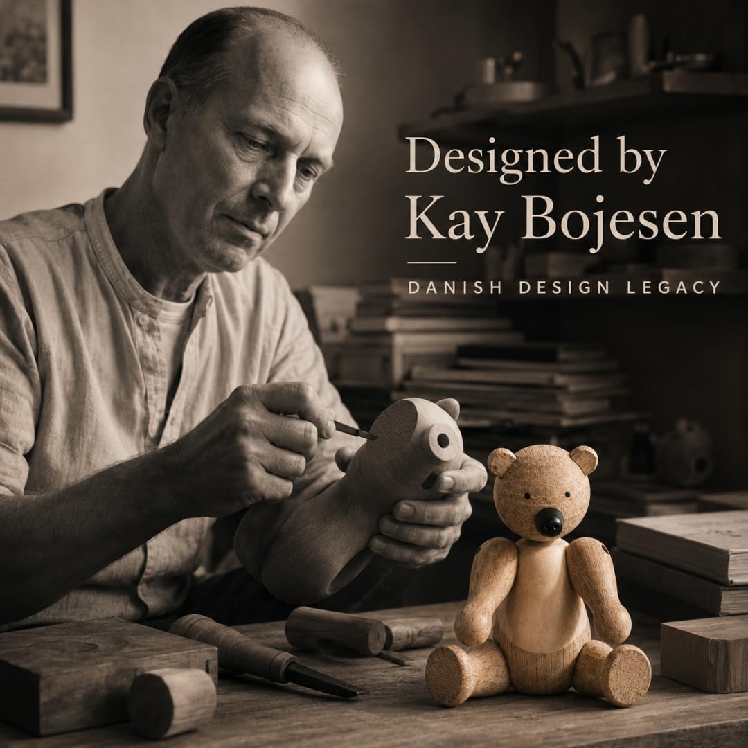 Kay Bojesen Bär klein Figuren 14.5 cm Holzfiguren Weihnachtsdekoration, Holz Klein Bär, Klein Bär