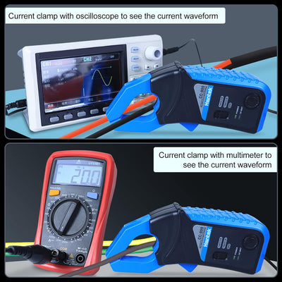 Hantek CC-800 AC/DC Stromzange 5KH Oszilloskop Multimeter Bandbreite 1mV/10mV/A 500A/800A mit BNC An