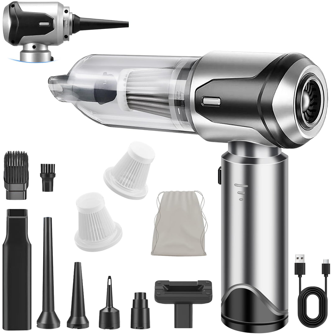 Handstaubsauger Akku Kabellos 25000Pa Mini Auto Staubsauger mit Bürstenloser Motor 4 in 1 Akku Staub