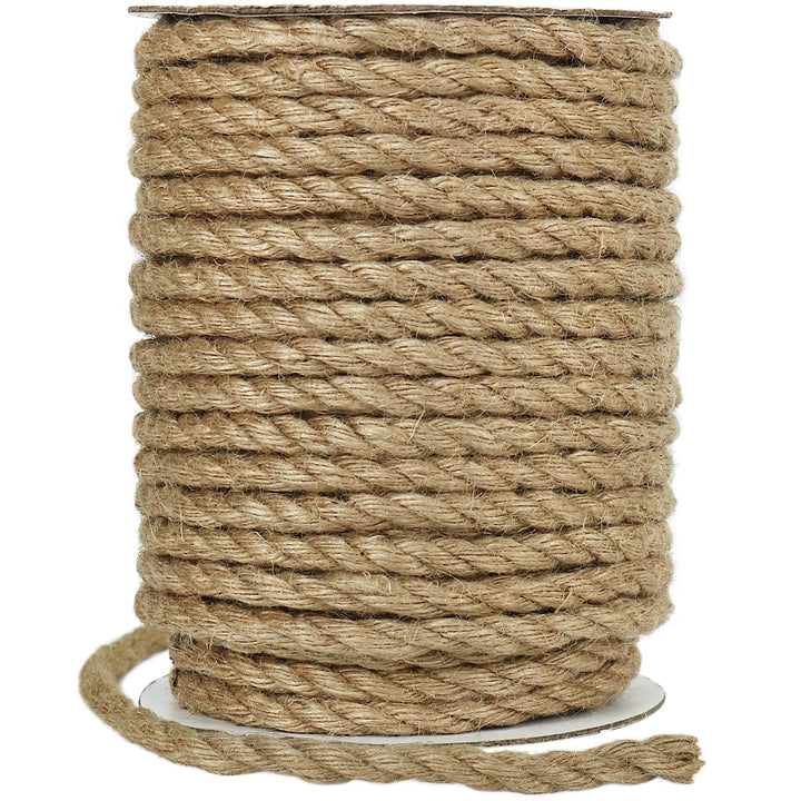 Vivifying Hanfseil, 30m 8mm Juteseil, Schwere Seil für Handwerk, Floristik, DIY, Dekoration, Bündel,