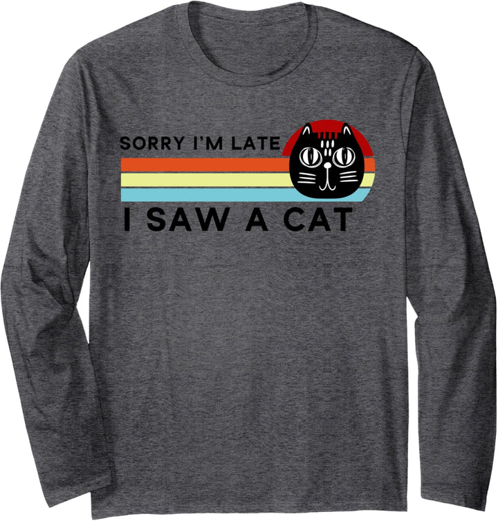 funny black cat gift sorry I can't I have plans with my cat Langarmshirt