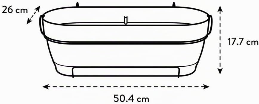 elho Vibia Campana Balkonkasten Allin1 50 mit Wasserreservoir - Übertopf für Balkon - 100% recycelte