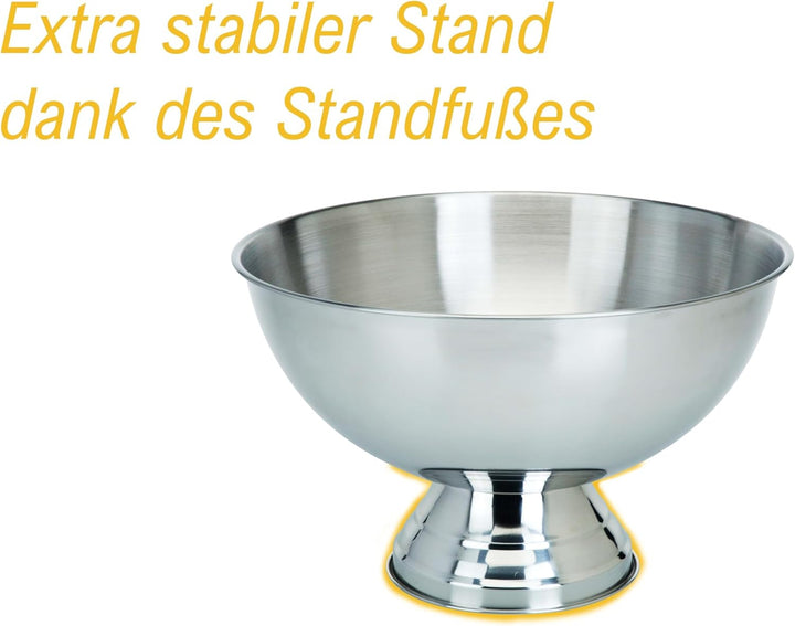 XXL Champagnerschale aus Edelstahl ⌀40cm Sektkühler Schale Getränke Champagner Wein Sekt Kühler