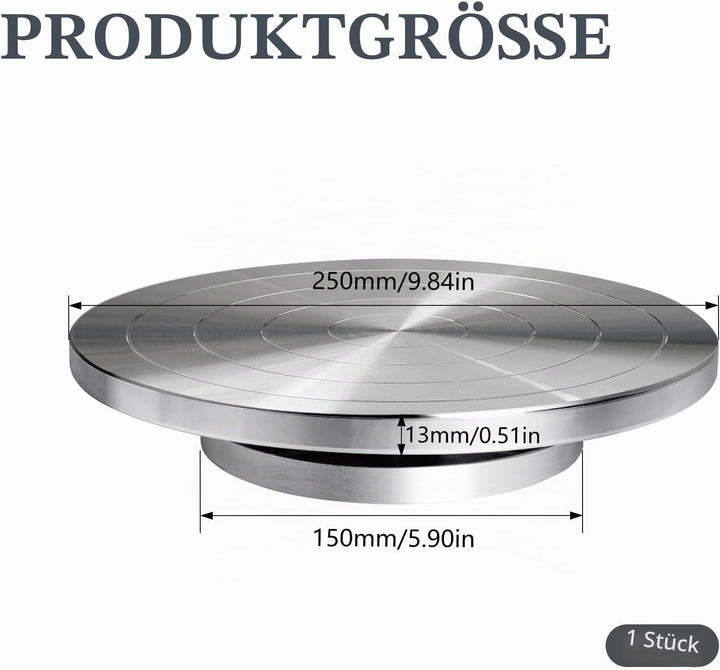 Drehbare Töpferscheibe 25 cm Drehscheibe Töpfern Manuell Skulptur Töpferscheibe Doppelseitige DIY To