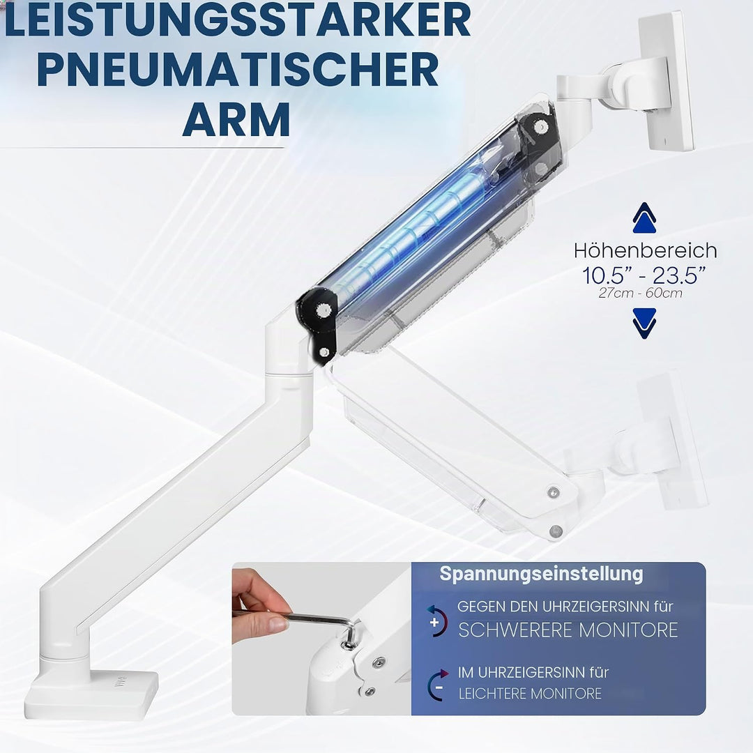 VIVO Hochwertiger Aluminium-Monitorarm für ultrabreite Monitore bis zu 124,5 cm und 15 kg, einzelner
