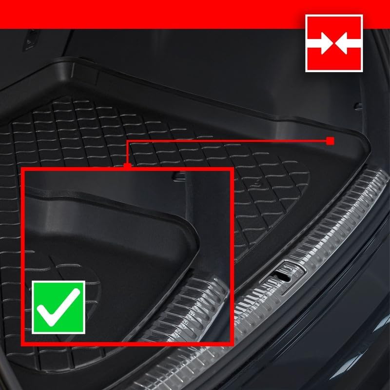 MTM Kofferraumwanne kompatibel mit Ford C-Max II 11.2010-06.2019, Kofferraummatten Passgenaue mit An