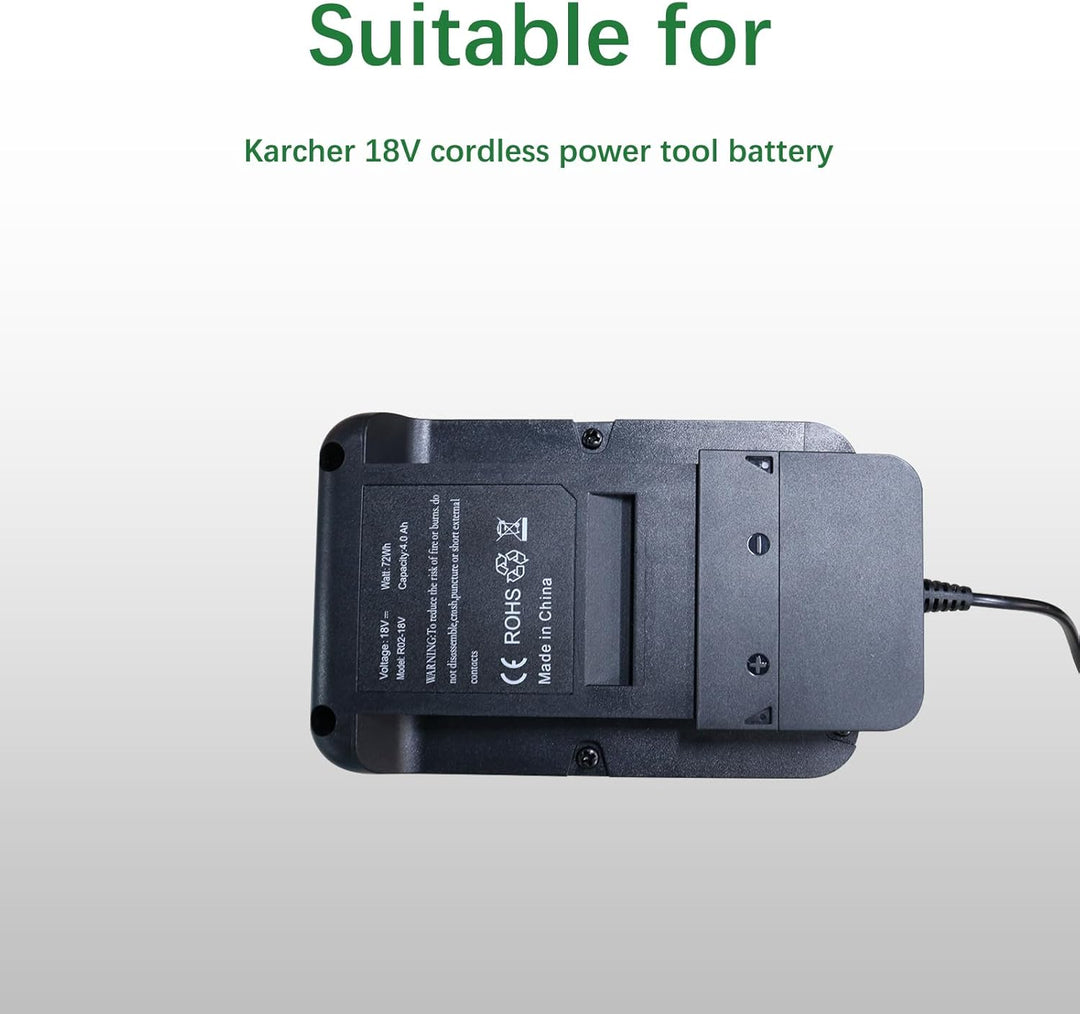 Komfortables Ladegerät für Kärcher Akku-Schnellladegerät-Set - schwarz