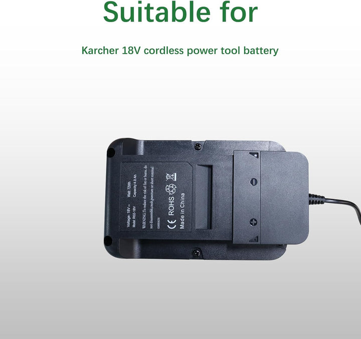 Komfortables Ladegerät für Kärcher Akku-Schnellladegerät-Set - schwarz