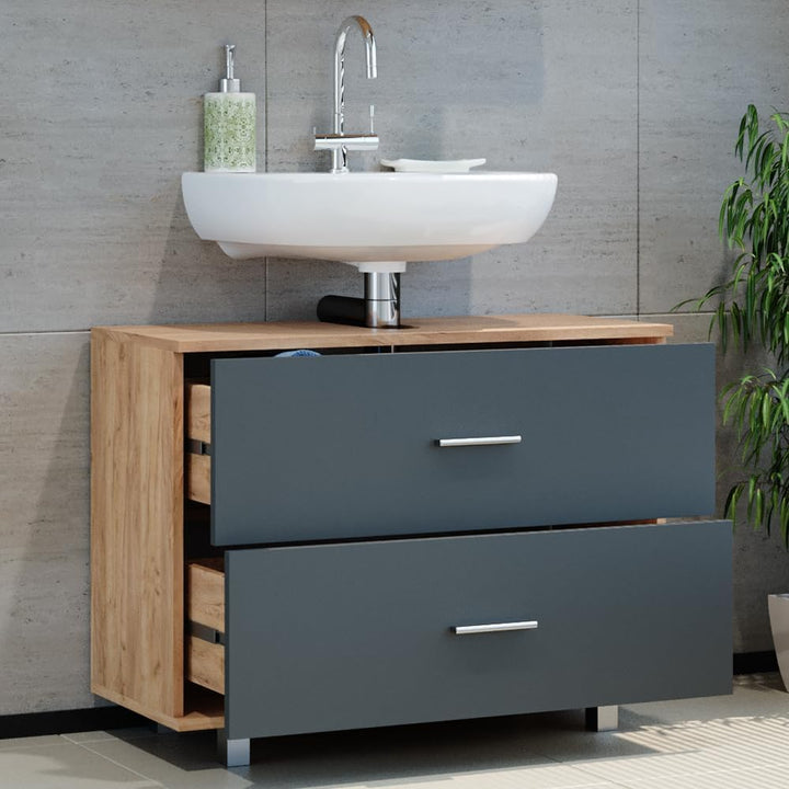 VICCO Waschbeckenunterschrank Ilias Schublade Unterschrank Badezimmer