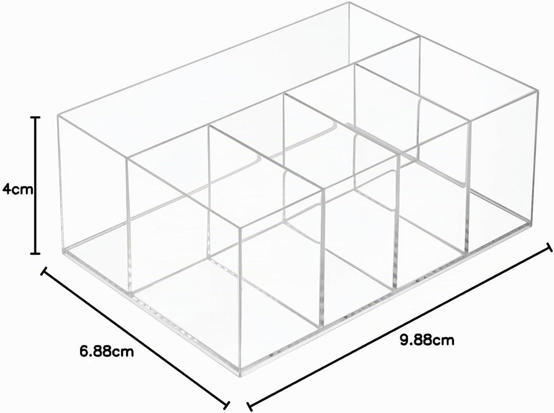 mDesign Kosmetik Organizer – Aufbewahrungsbox mit fünf Fächern für Make-up, Nagellack und Beautyprod