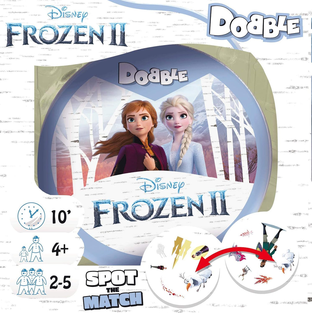 Asmodee , Dobble Frozen 2 , Card Game , Ages 6+ , 2-8 Players , 15 Minutes Playing Time englisch, en