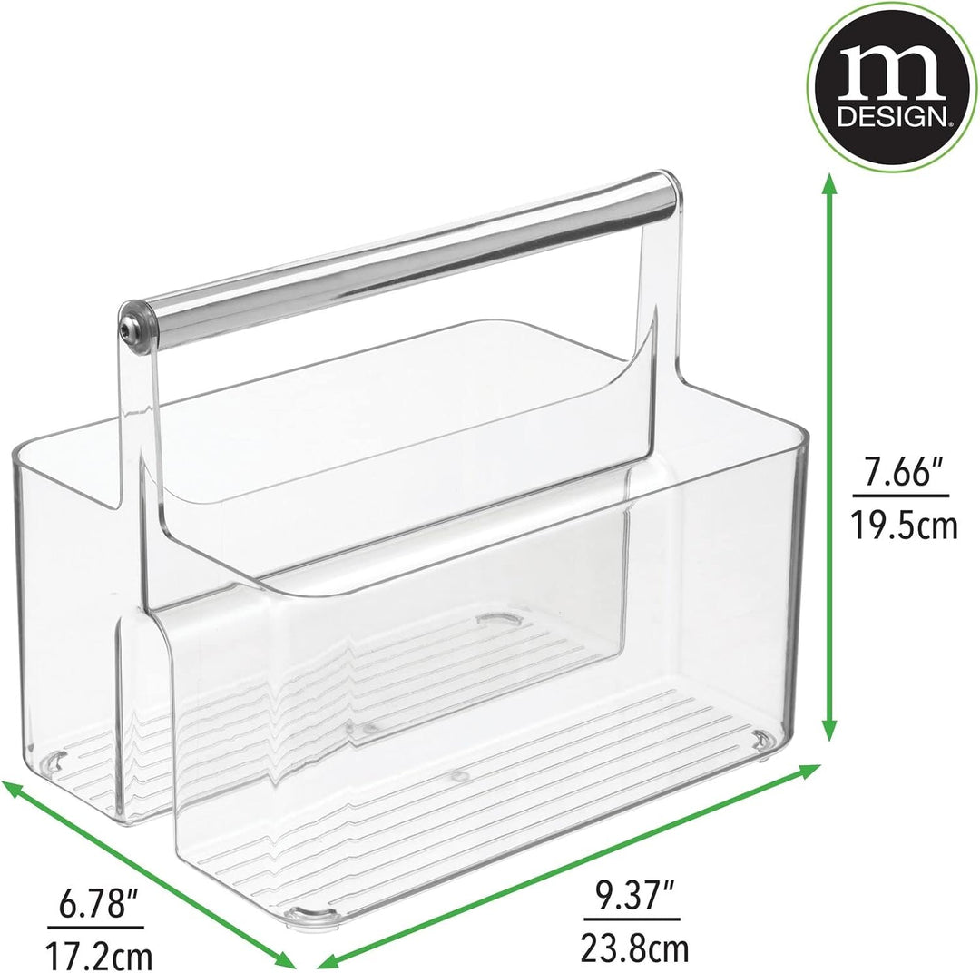 mDesign Badezimmer Aufbewahrungsbox – Korb mit Griff zur Kosmetikaufbewahrung – Bad Organizer mit zw