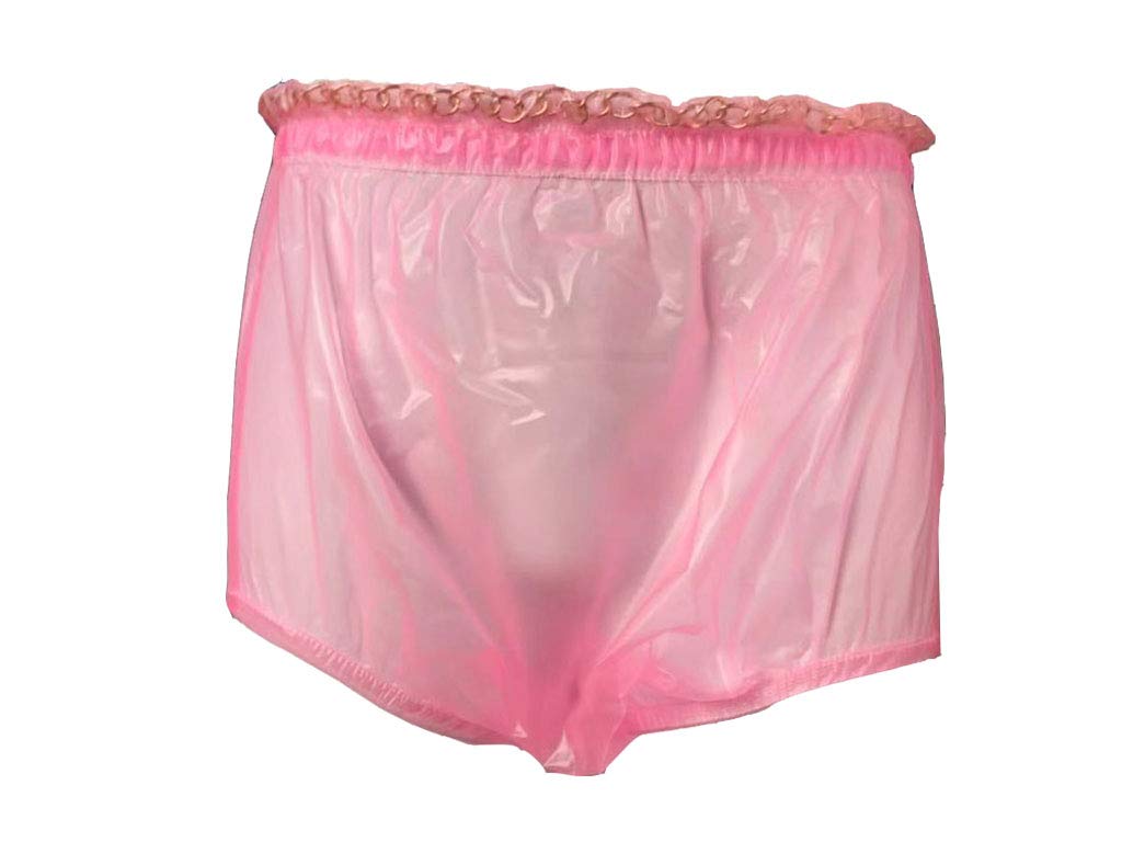 Haian ABDL Kunststoffhose zum Überziehen, Grösse M, Transparent Pink M Transparentes Pink, M Transpa