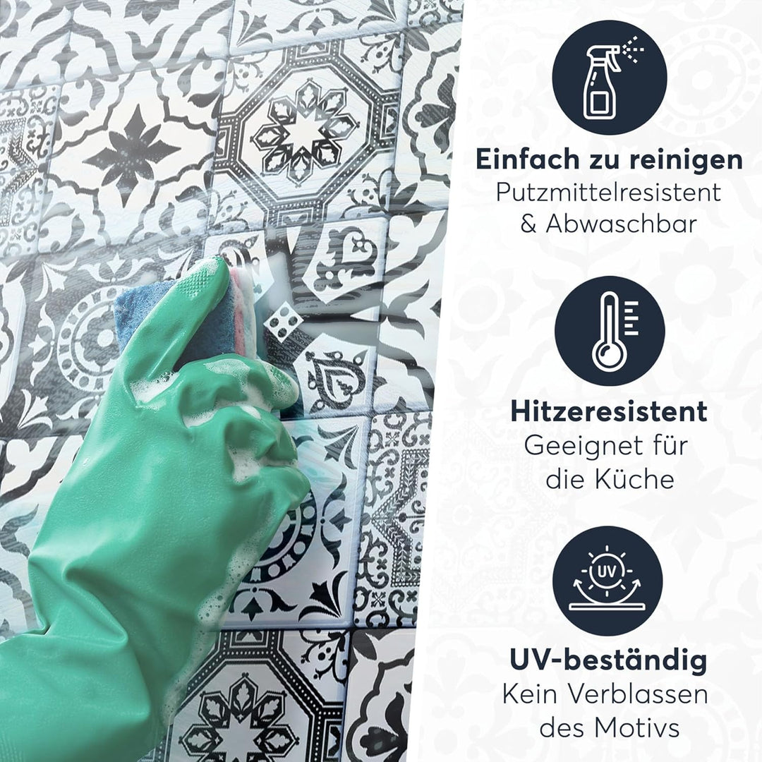 CREATISTO Klebefliesen Stickerfliesen Fliesenfolie - Selbstklebende Fliesen Folie I Klebefliesen Dek