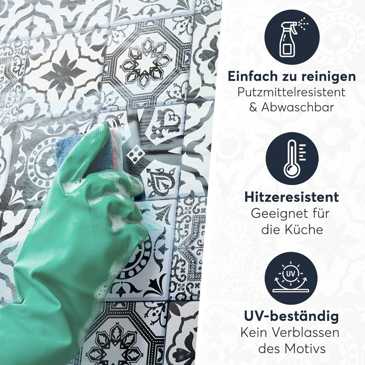 CREATISTO Klebefliesen Stickerfliesen Fliesenfolie - Selbstklebende Fliesen Folie I Klebefliesen Dek