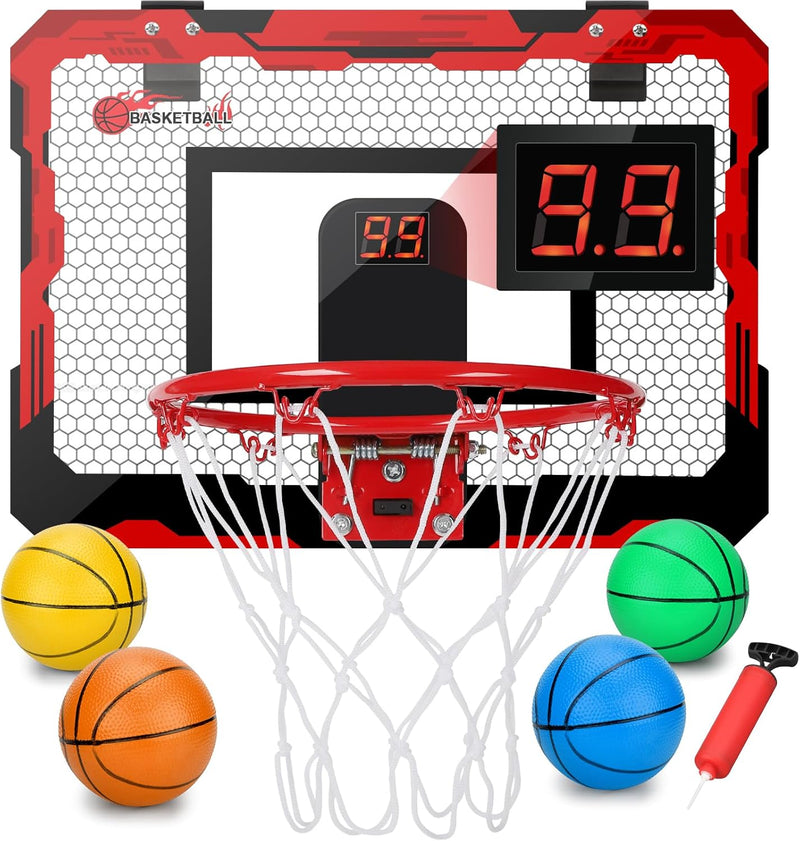 Anzmtosn Mini Indoor Basketball Reifen für Kinder, Kleiner Indoor Basketball Reifen für Tür Metallra