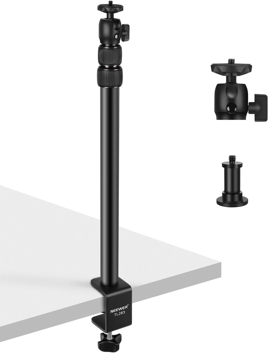 NEEWER Kameratischhalterung mit Kugelkopf, 17-40" verstellbares Tischlichtstativ mit 1/4" Schraube u