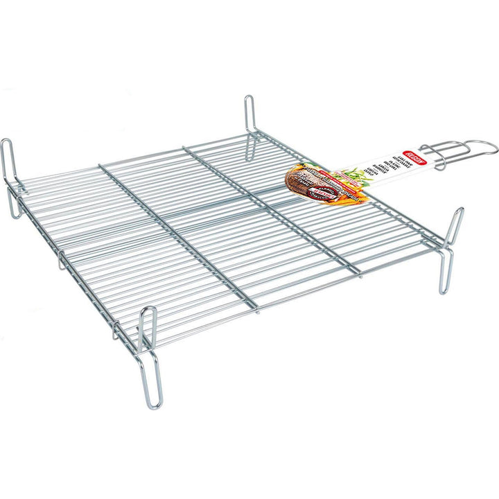 Algon Parrilla Grande Doble Grillrost, Edelstahl, Silber, 50 x 50 cm