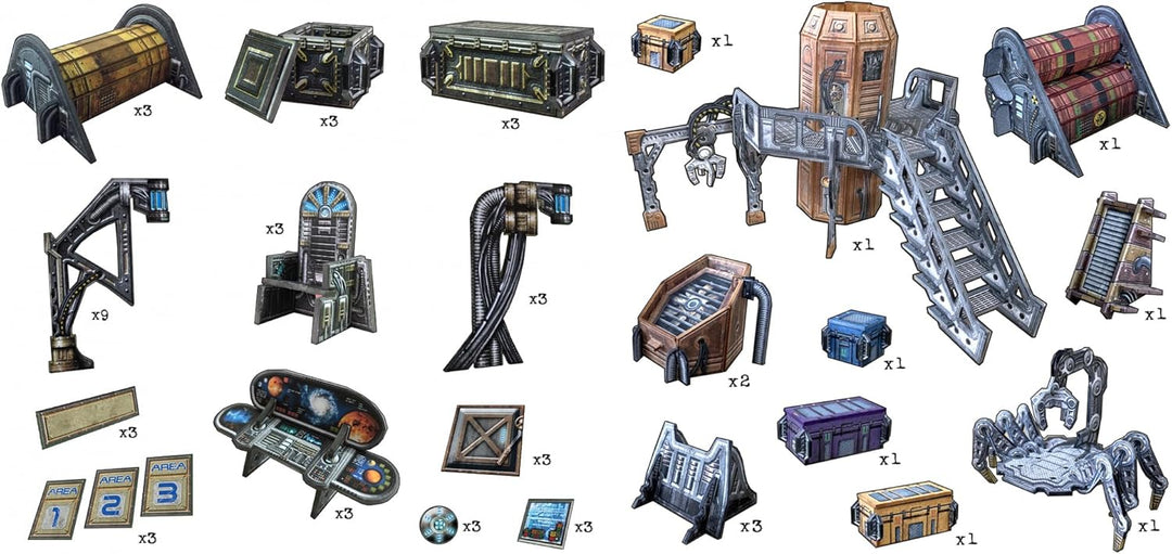 Battle Systems Sci-Fi-Gelände, 28 mm modulares 3D-Weltraum-Gelände, perfekt für Wargaming und Rollen