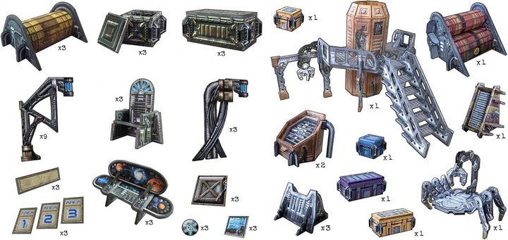 Battle Systems Sci-Fi-Gelände, 28 mm modulares 3D-Weltraum-Gelände, perfekt für Wargaming und Rollen