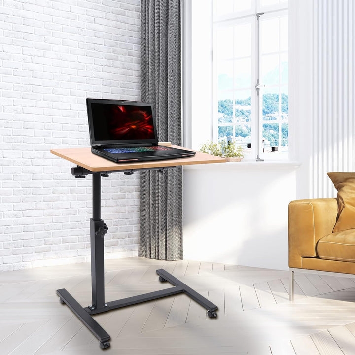 biusgiyeny Laptoptisch Höhenverstellbar Mobiler Betttisch auf Rollen Sofatisch Pflege Beistelltisch