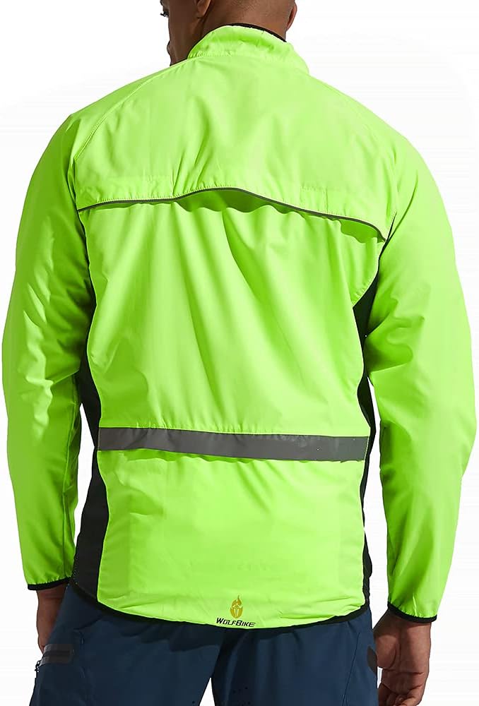 WOSAWE Herren-Fahrradjacke Winddichte wasserdichte MTB Mountainbike Jacket Für Radfahren, Joggen & W