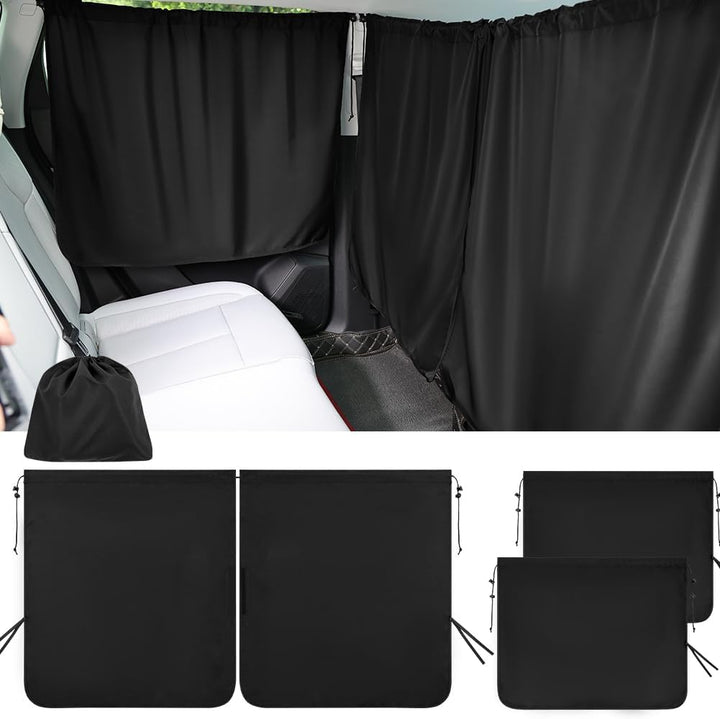Auto-Trennvorhang, 140 x 80 cm Trennvorhang Set, Abnehmbarer Auto-Sonnenschutz, Verstaubarer Auto-Si