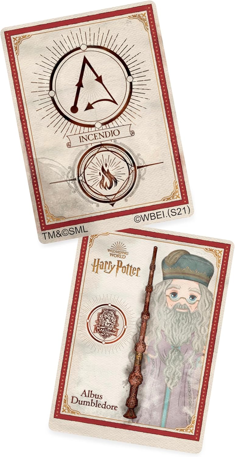 Wizarding World Harry Potter - Authentischer Albus Dumbledore Zauberstab aus Kunststoff mit Zaubersp