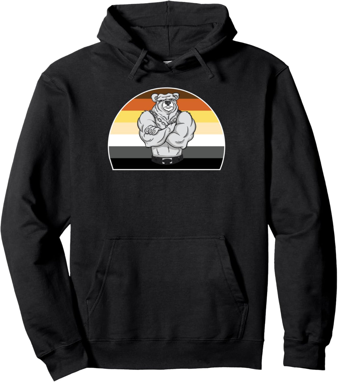 LGBT Herren Gay Pride Monat – Kette Gay Muskulärer Bär Pullover Hoodie